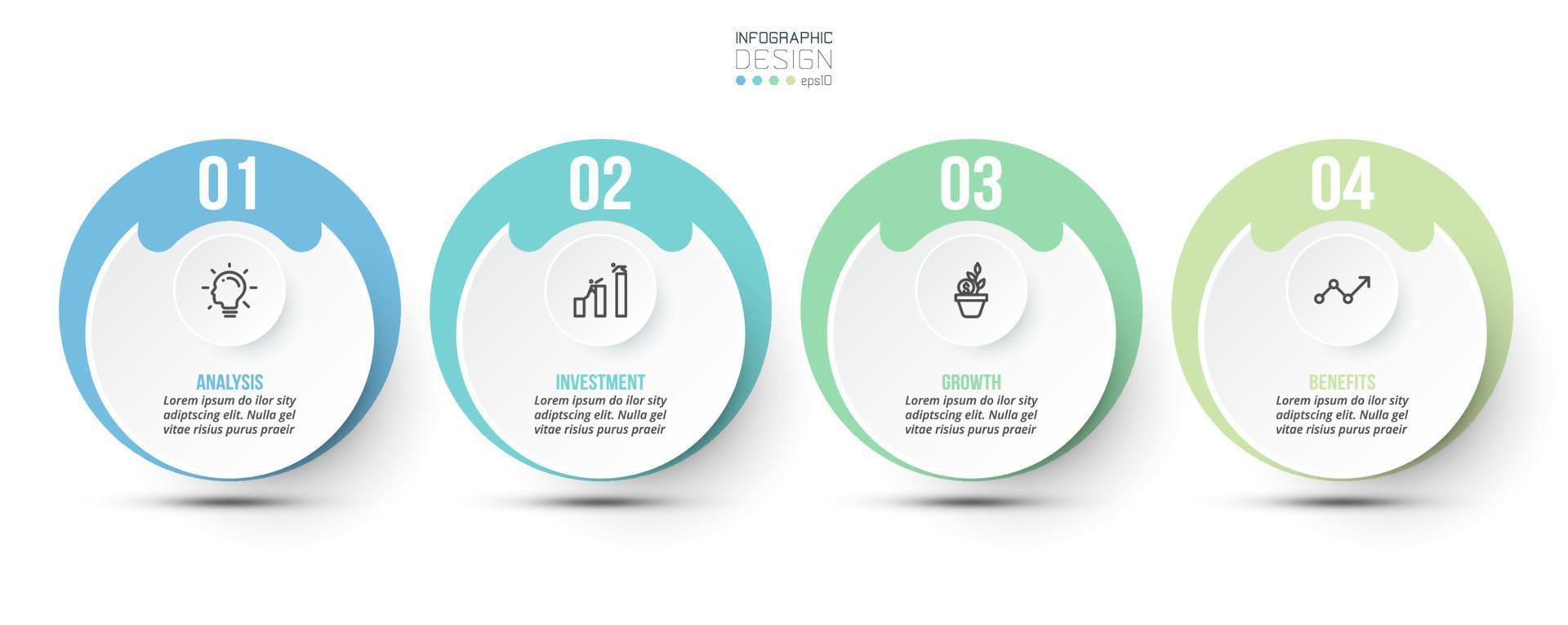 Infographic template business concept with step. vector