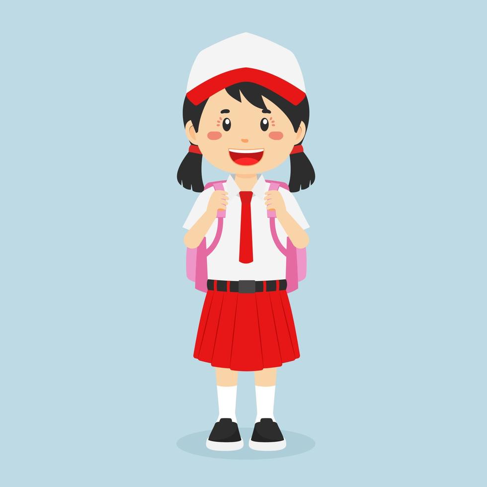 Happy Girl Boy Ready Go School vector