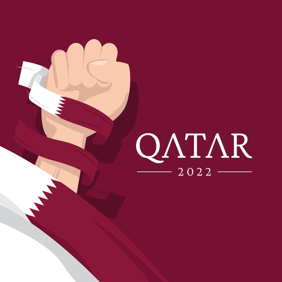 Qatar independence day banner design template vector