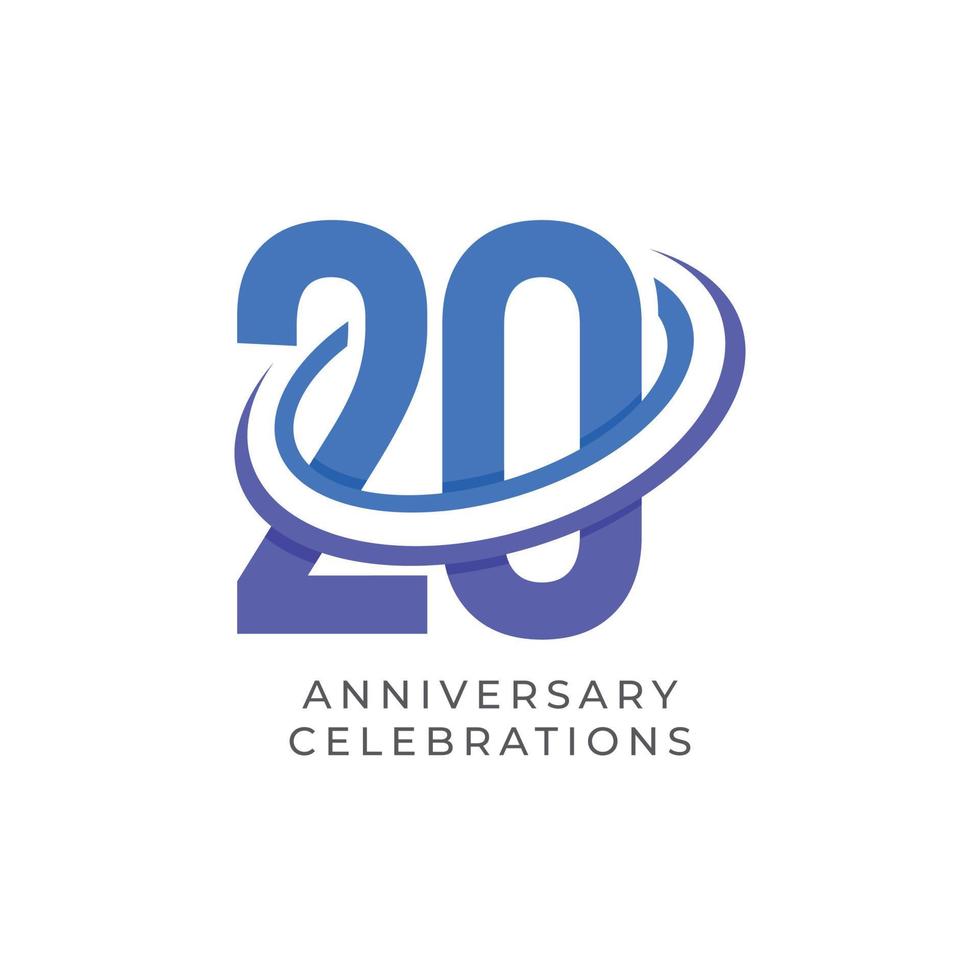 plantilla de diseño de logotipo de celebraciones de aniversario vector