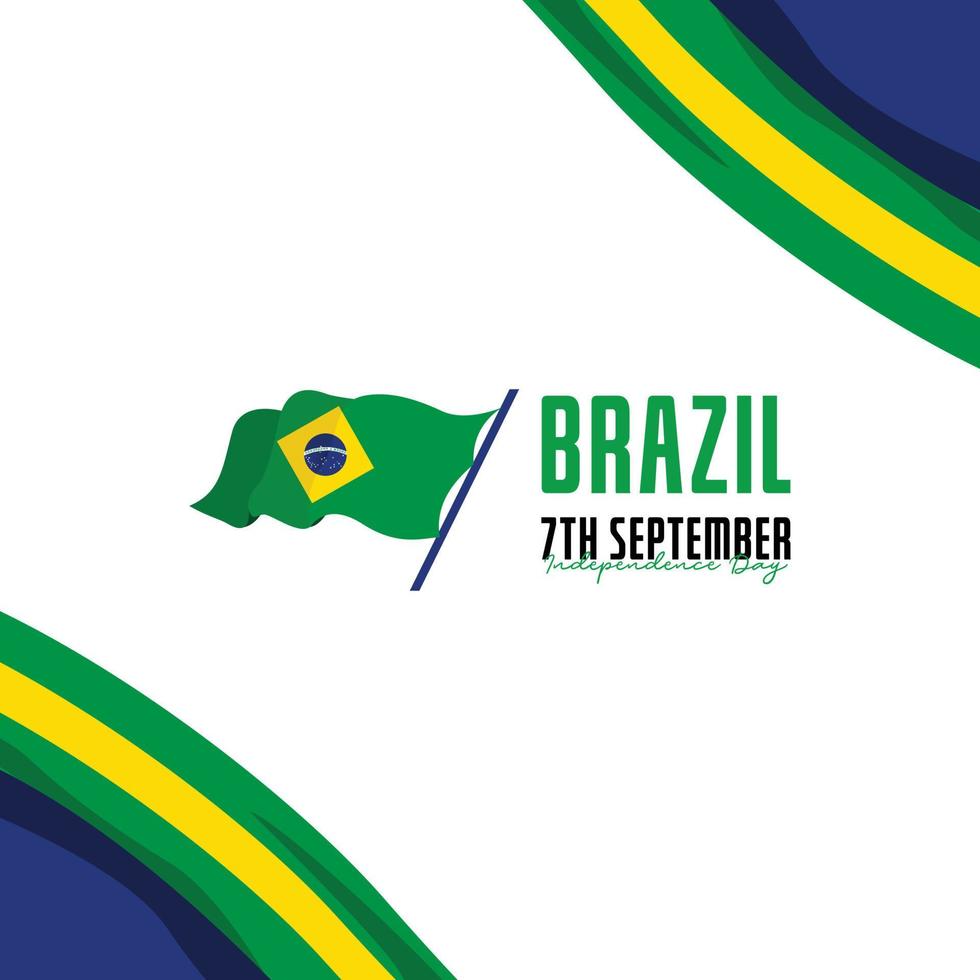 plantilla de diseño de banner del día de la independencia de brasil vector