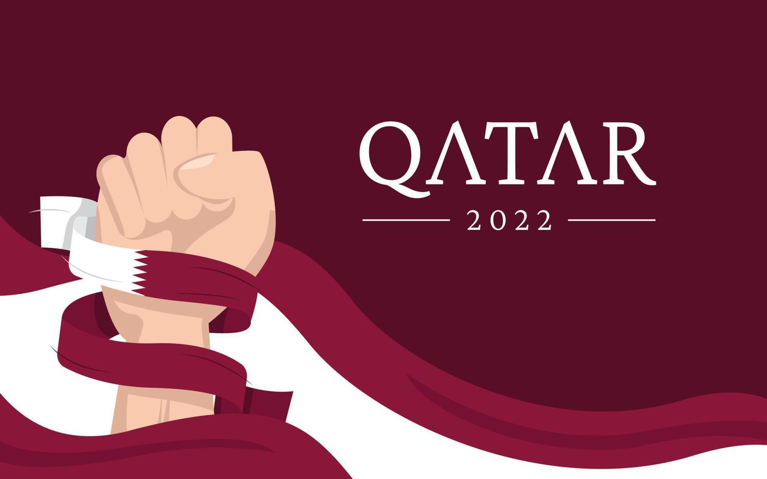 plantilla de diseño de banner del día de la independencia de qatar vector