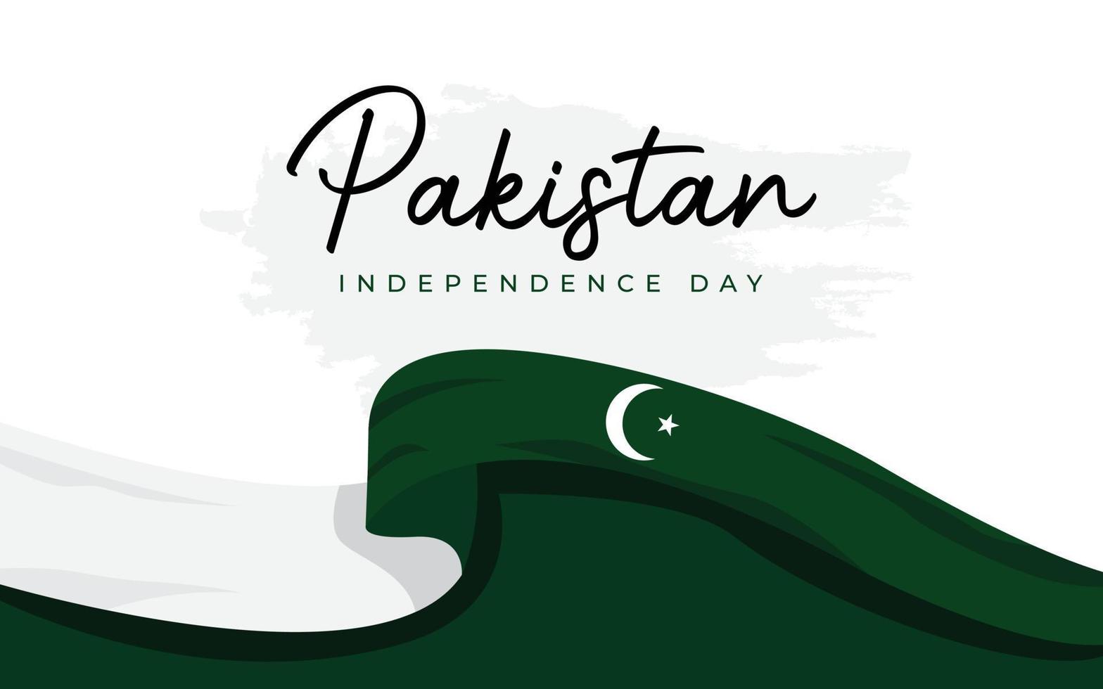 pakistan independence day banner design template vector