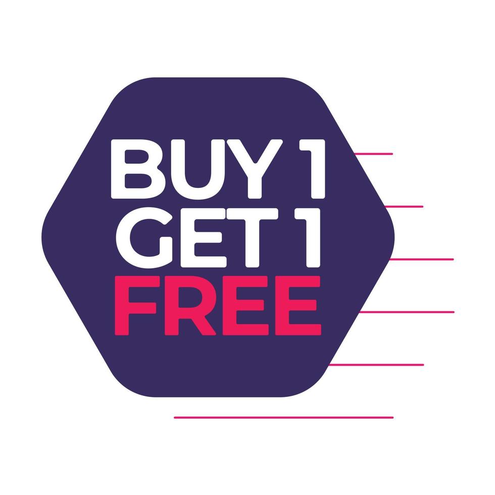 Buy 1 get 1 free banner template vector