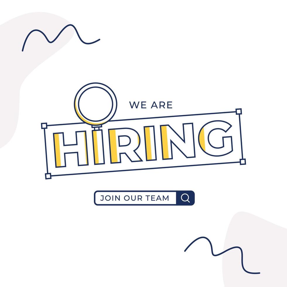 We are hiring design template vector