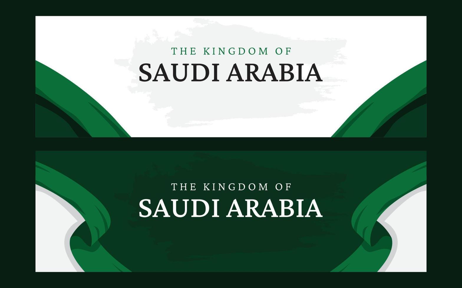 Saudi arabia independence day banner design template vector