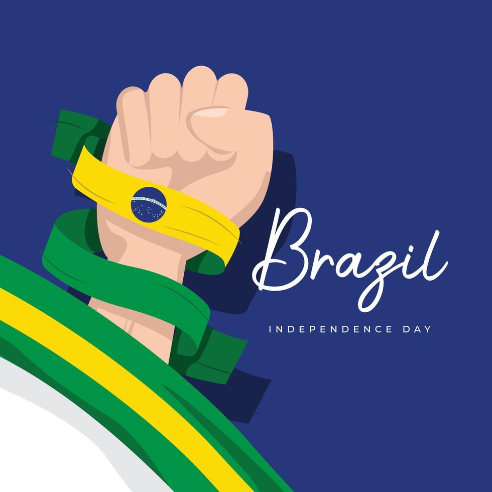 plantilla de diseño de banner del día de la independencia de brasil vector