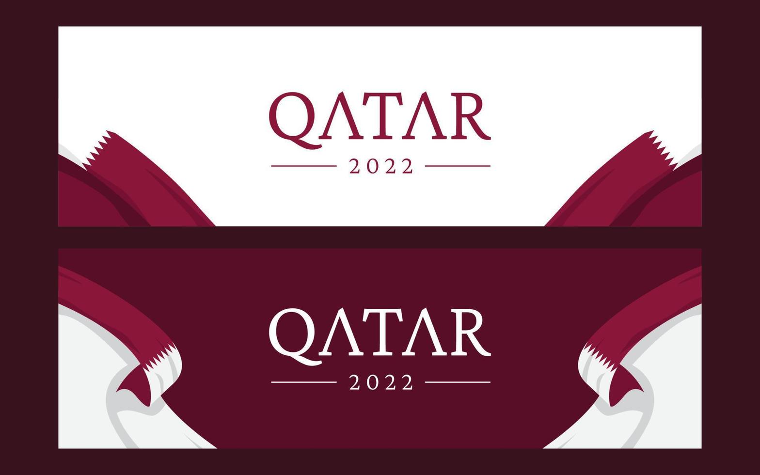 Qatar independence day banner design template vector