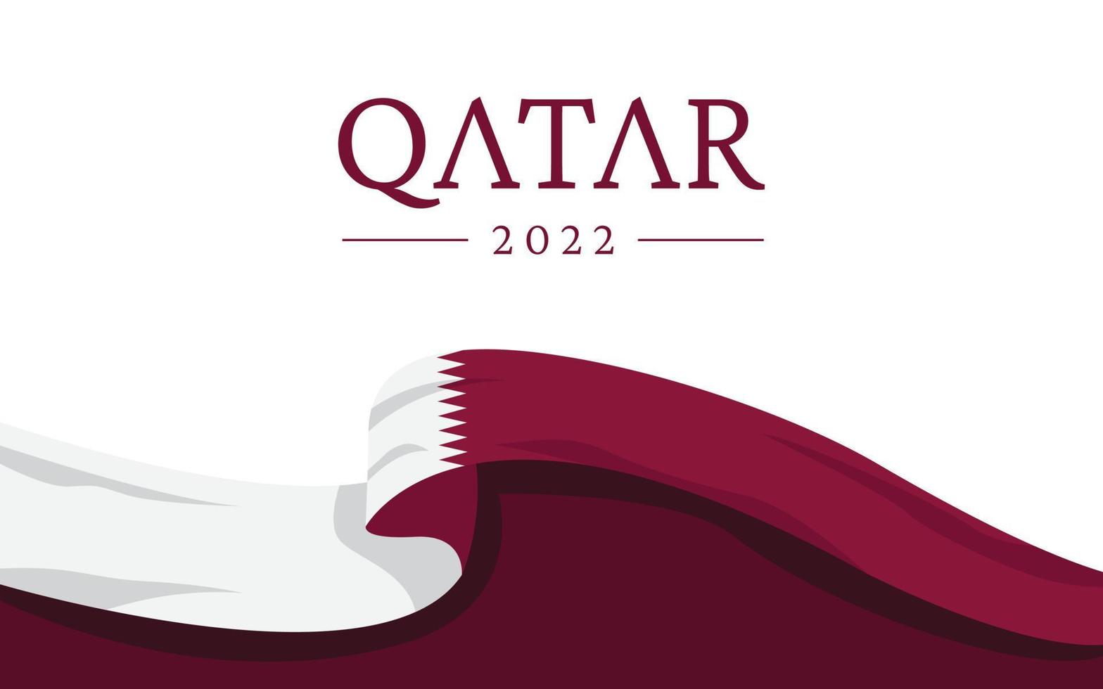 plantilla de diseño de banner del día de la independencia de qatar vector