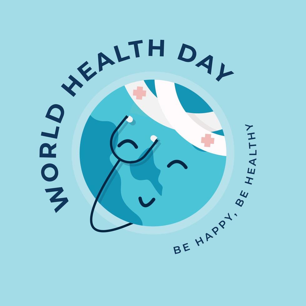 World healthy day design template vector