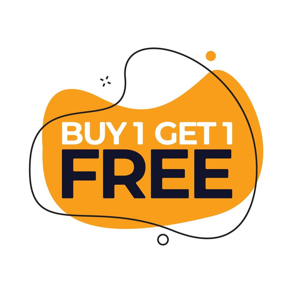 Buy 1 get 1 free banner template vector