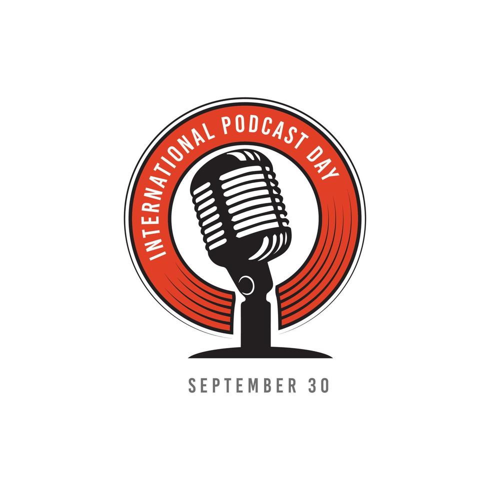 International podcast day template vector