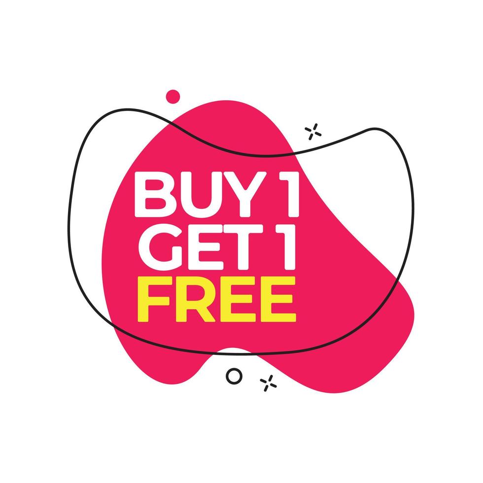 Buy 1 get 1 free banner template vector