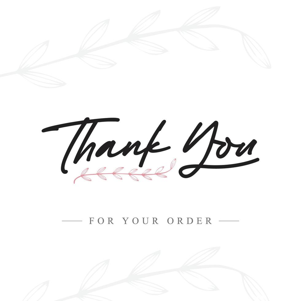 Thank you for your order banner design template vector