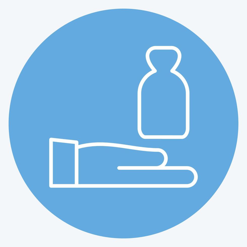 Icon Sponsorship. related to Volunteering symbol. blue eyes style. Help and support. friendship vector