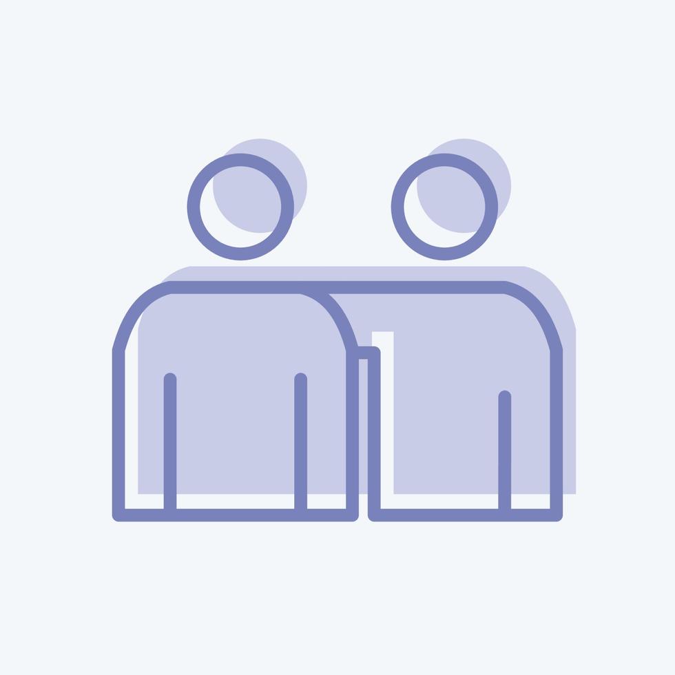 Icon Mentoring. related to Volunteering symbol. two tone style. Help and support. friendship vector