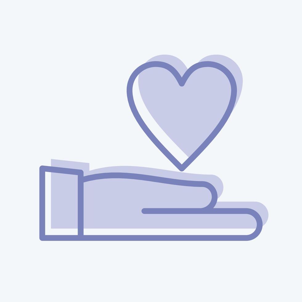 Icon Charity. related to Volunteering symbol. two tone style. Help and support. friendship vector