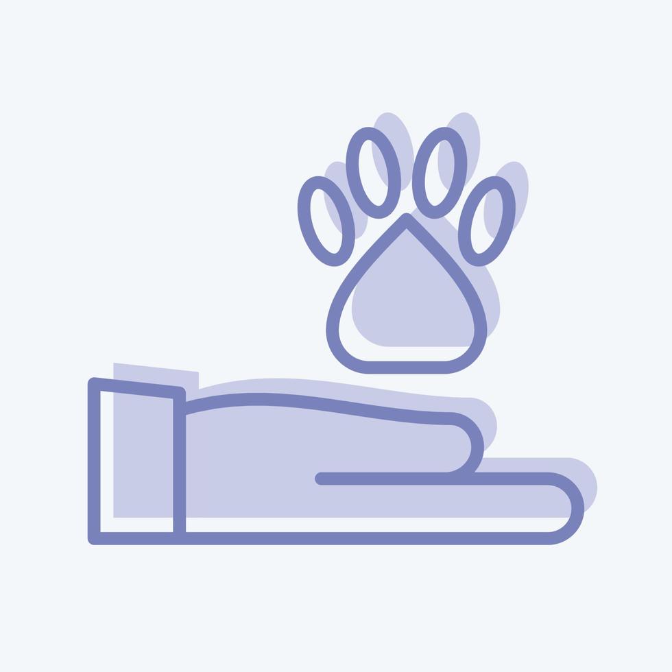 Icon Animal Shelter. related to Volunteering symbol. two tone style. Help and support. friendship vector