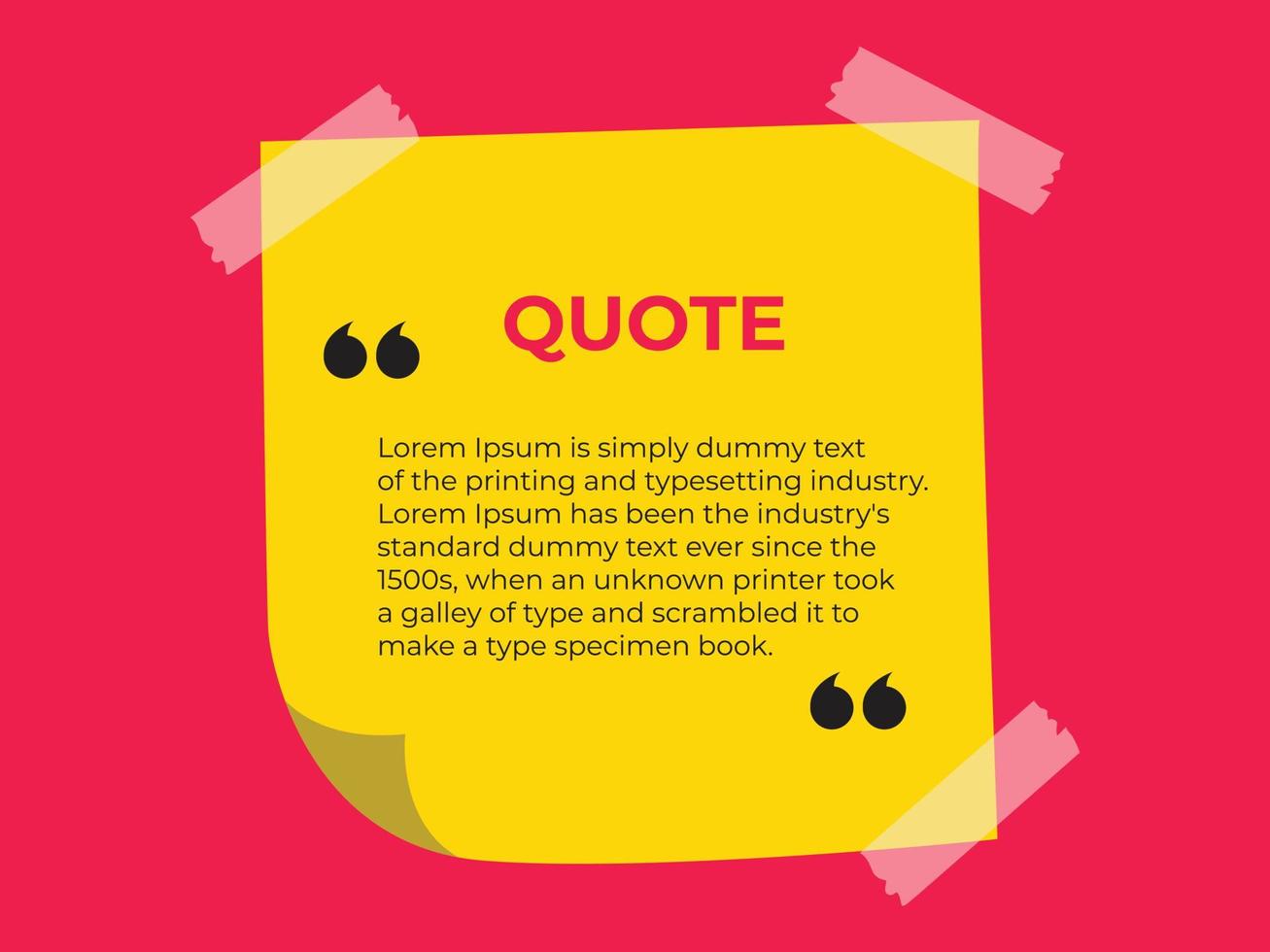 quotes design template vector