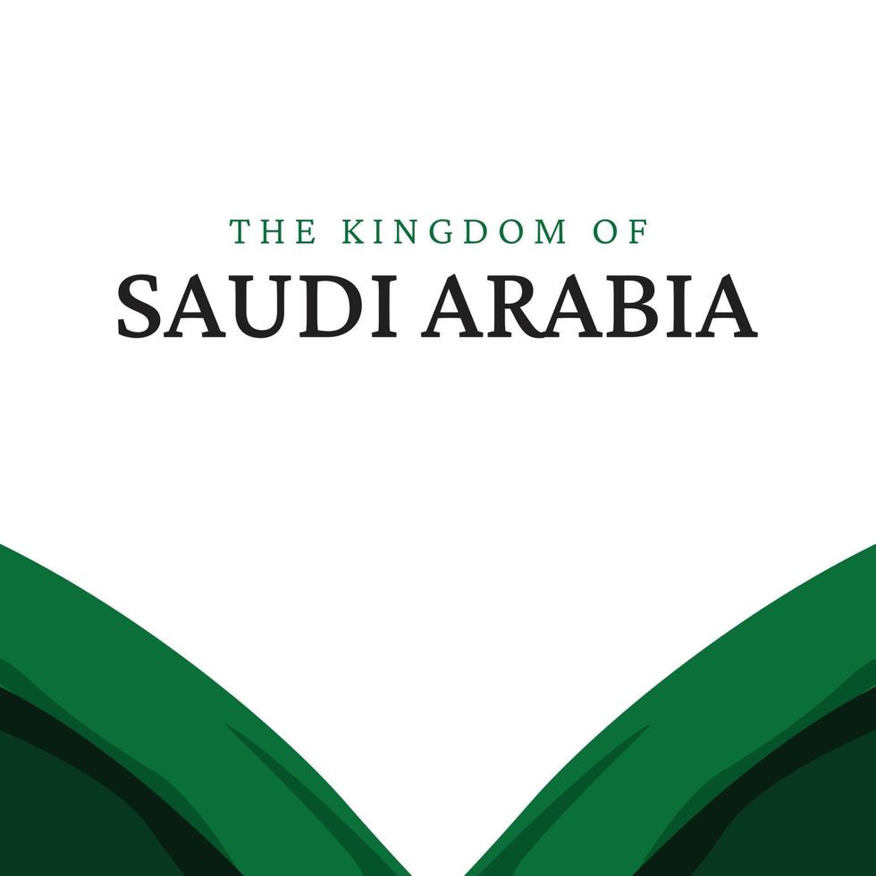 Saudi arabia independence day banner design template vector