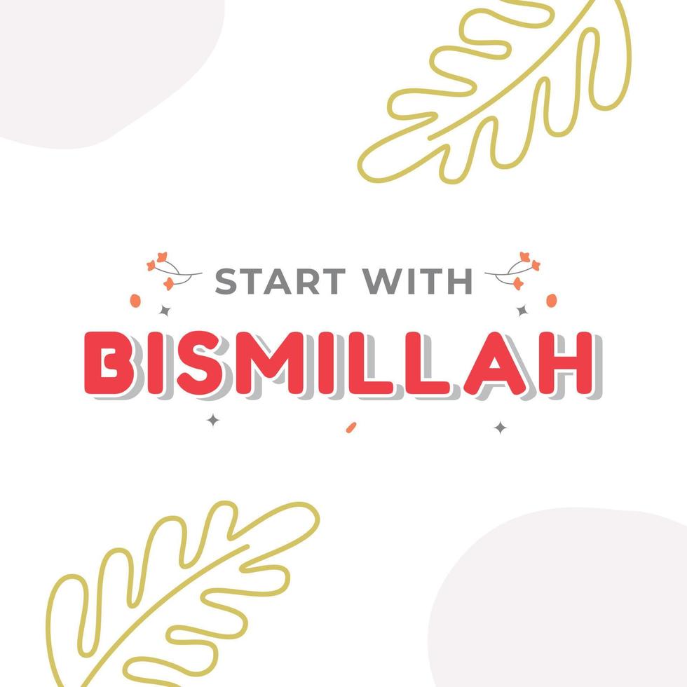 Bismillah banner design template vector