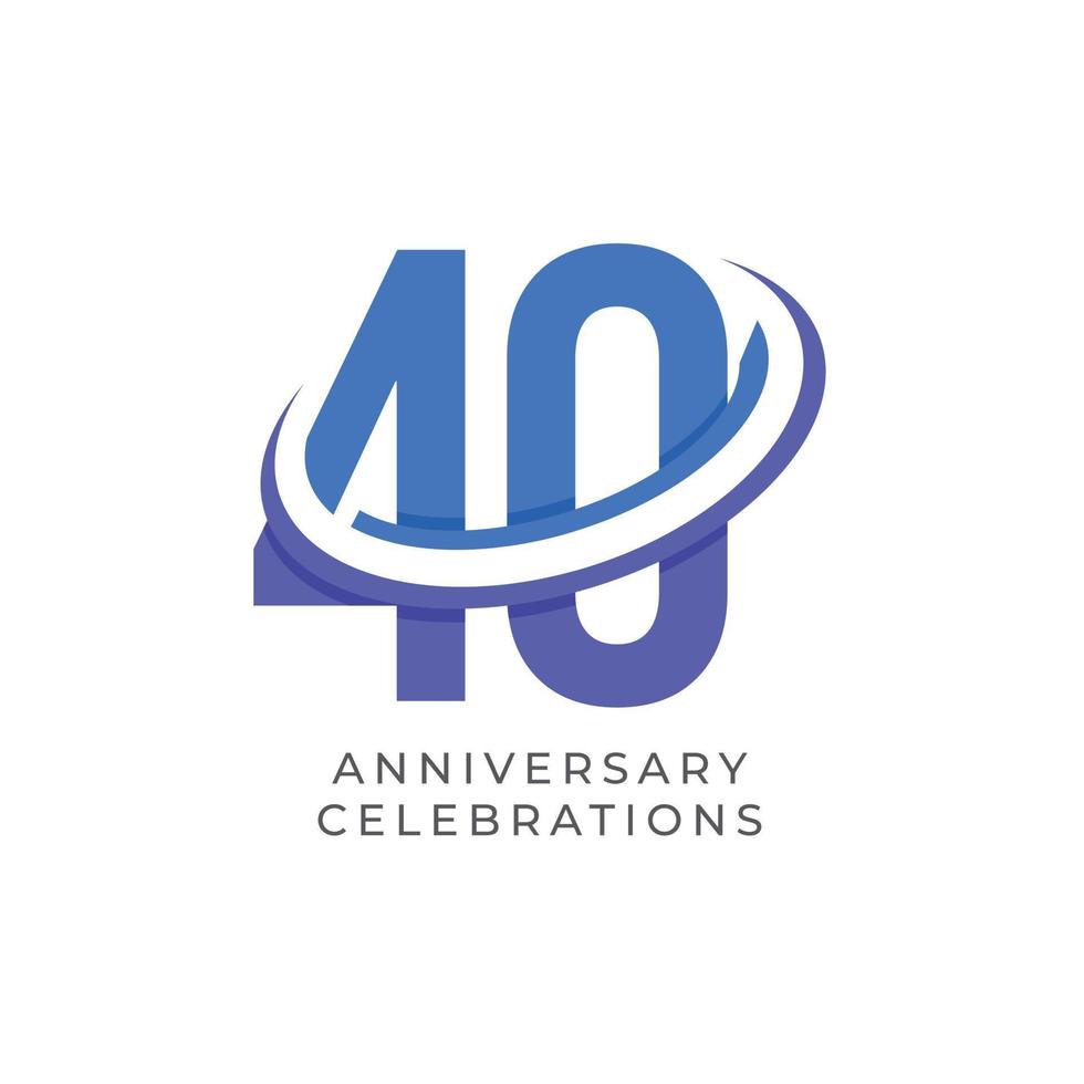 Anniversary celebrations logo design template vector