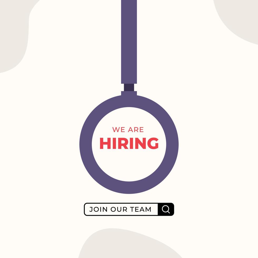 We are hiring design template vector