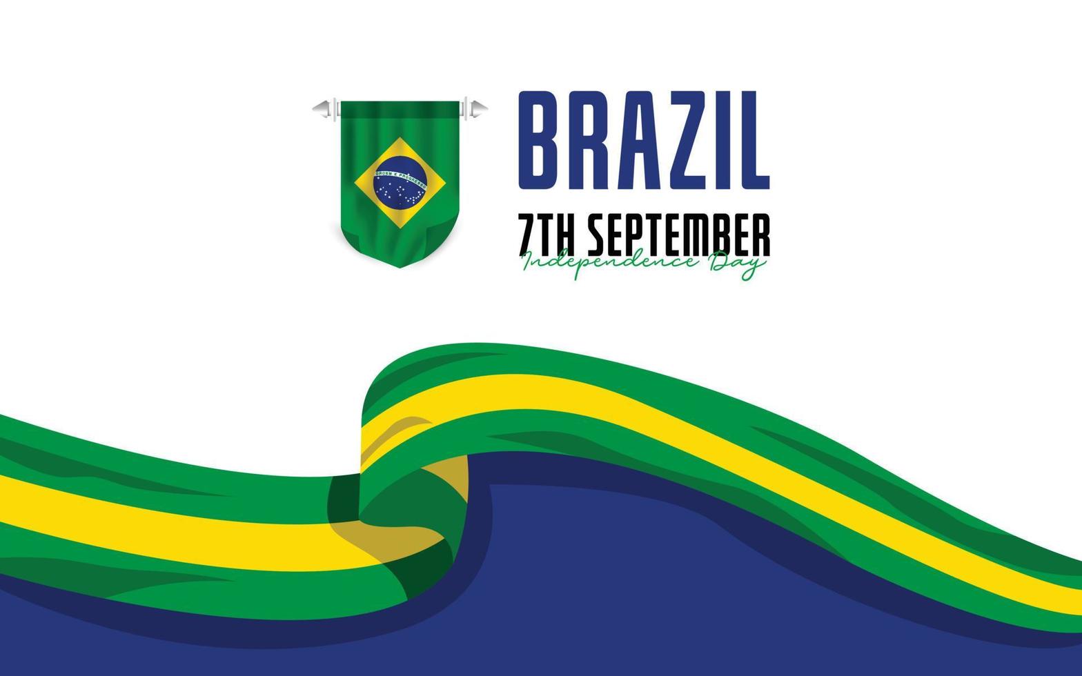 plantilla de diseño de banner del día de la independencia de brasil vector