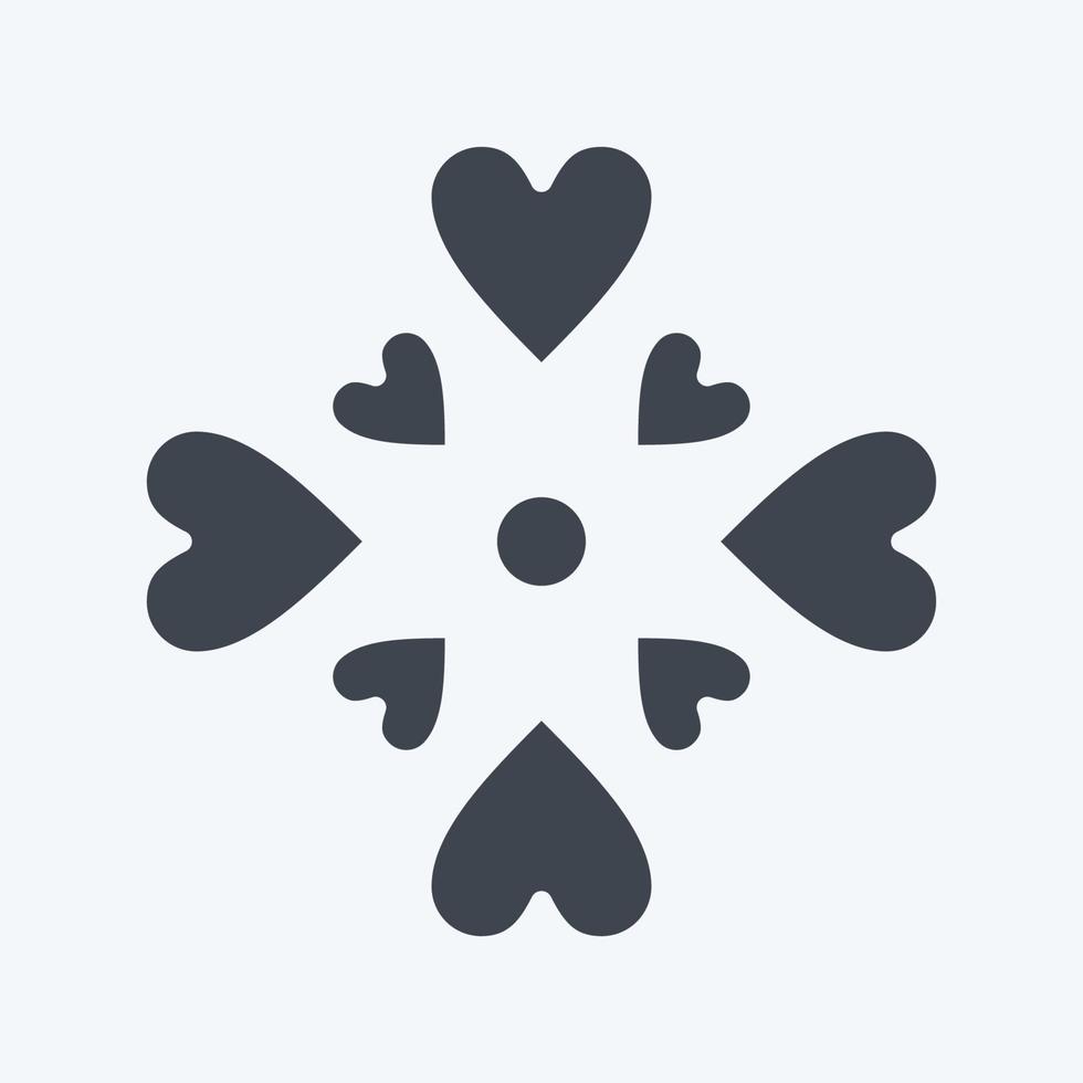 Icon Love. related to Volunteering symbol. glyph style. Help and support. friendship vector