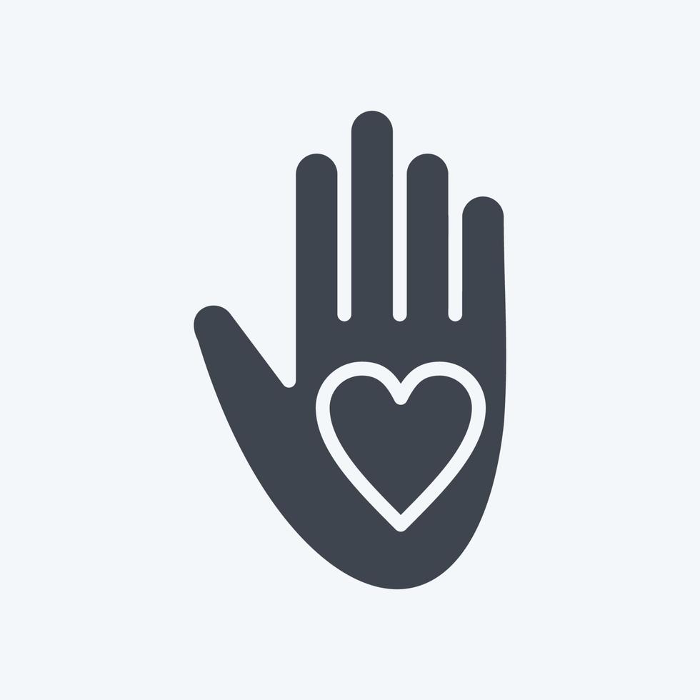 Icon Volunteering. related to Volunteering symbol. glyph style. Help and support. friendship vector
