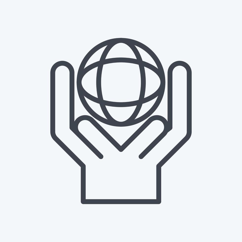 Icon Environmental. related to Volunteering symbol. line style. Help and support. friendship vector