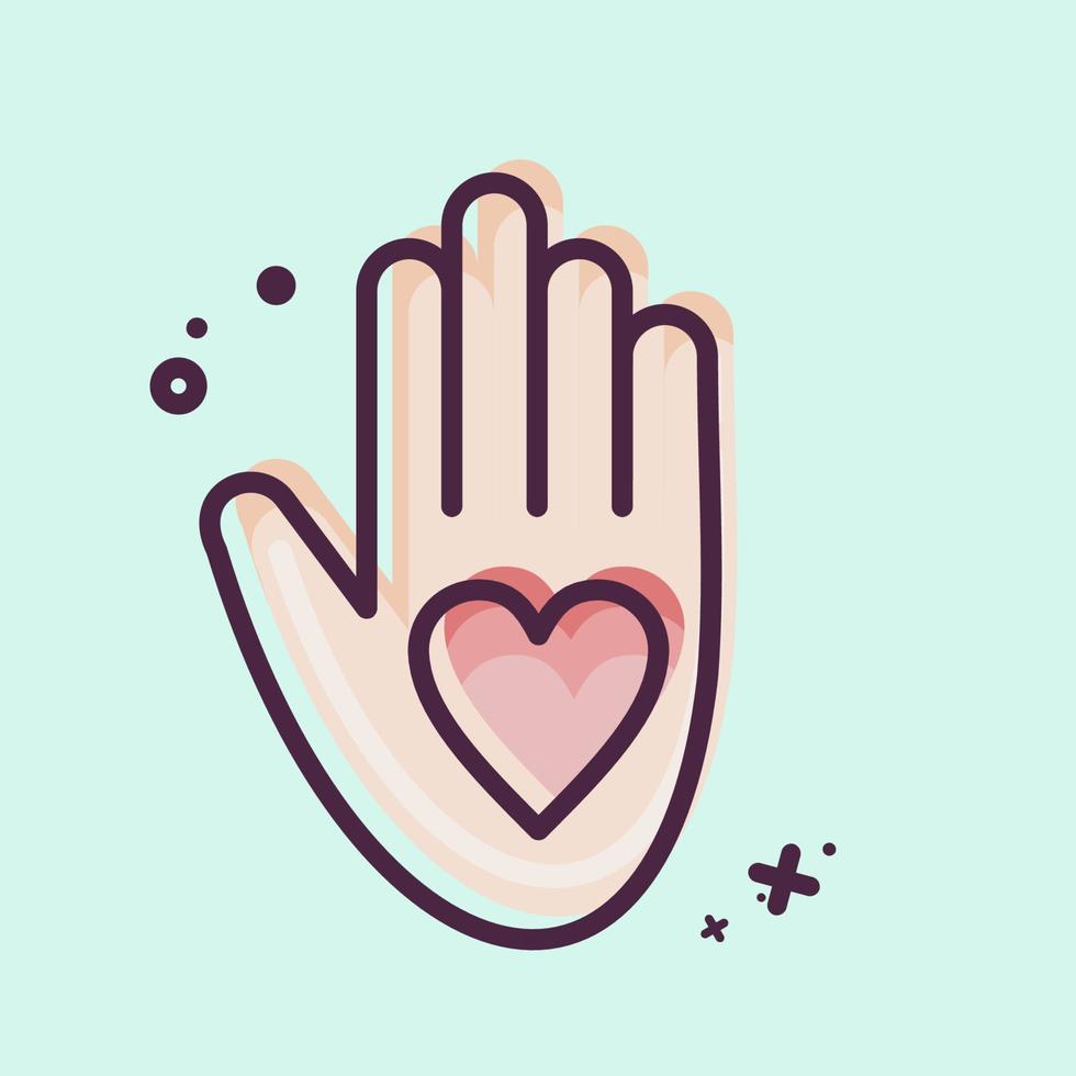 Icon Volunteering. related to Volunteering symbol. MBE style. Help and support. friendship vector