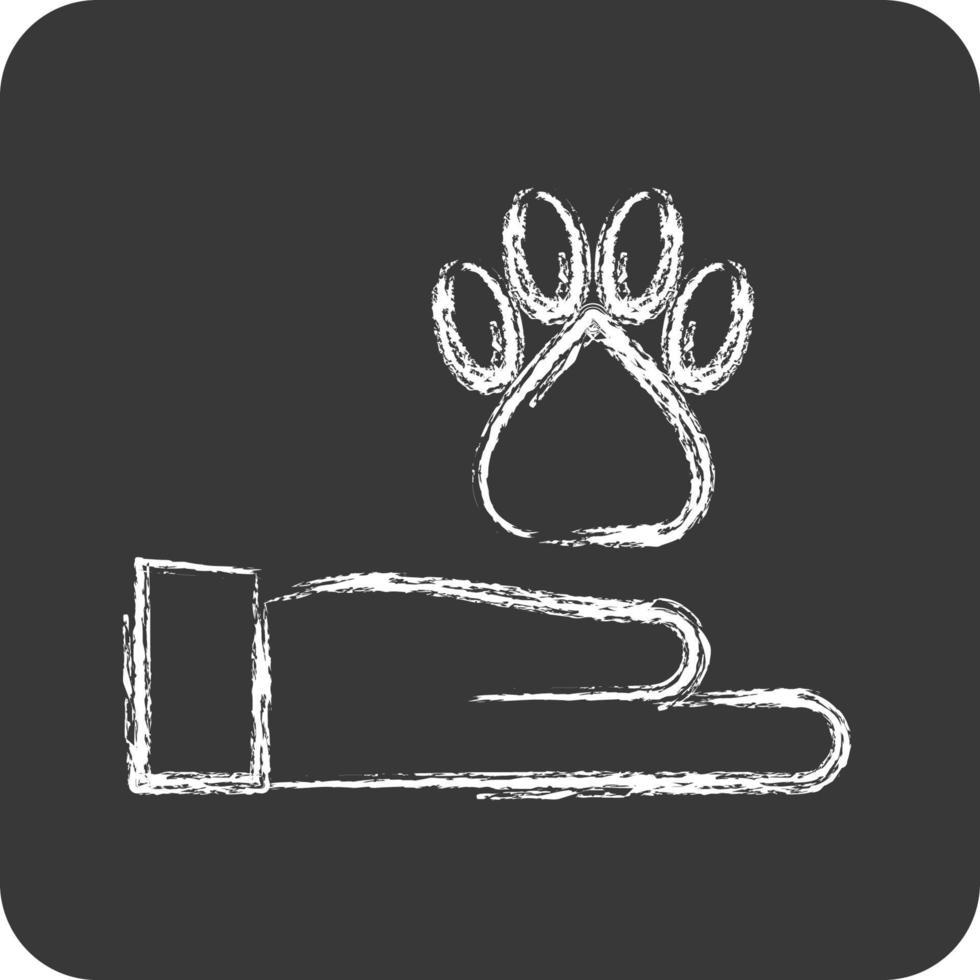 Icon Animal Shelter. related to Volunteering symbol. chalk style. Help and support. friendship vector
