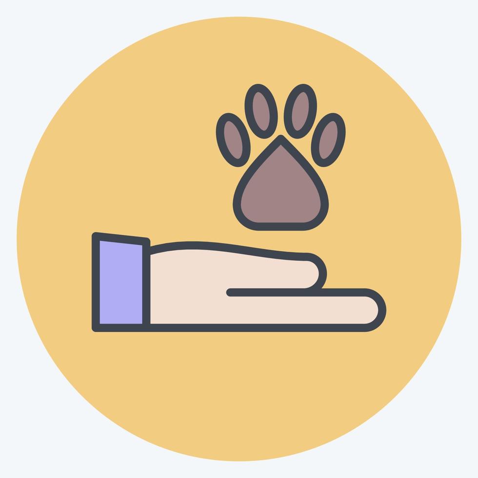 Icon Animal Shelter. related to Volunteering symbol. color mate style. Help and support. friendship vector