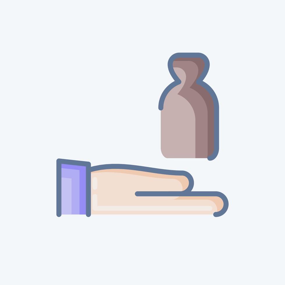 Icon Sponsorship. related to Volunteering symbol. doodle style. Help and support. friendship vector