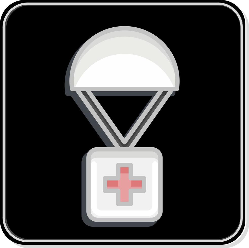 Icon Humanitarian Aid. related to Volunteering symbol. Glossy Style. Help and support. friendship vector