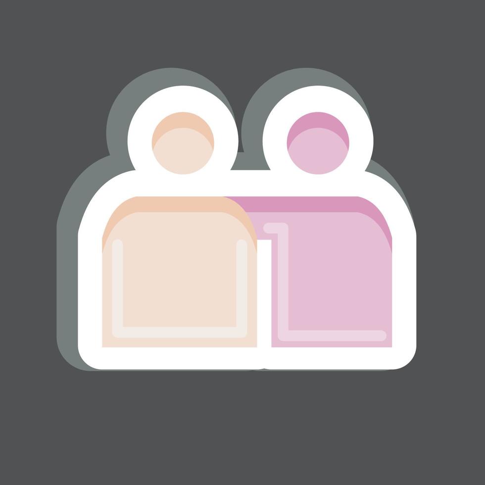 Sticker Mentoring. related to Volunteering symbol. Help and support. friendship vector
