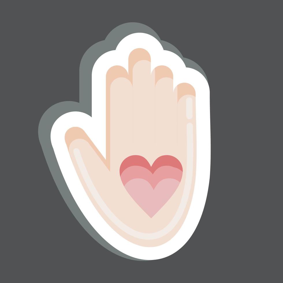 Sticker Virtual Volunteering. related to Volunteering symbol. Help and support. friendship vector