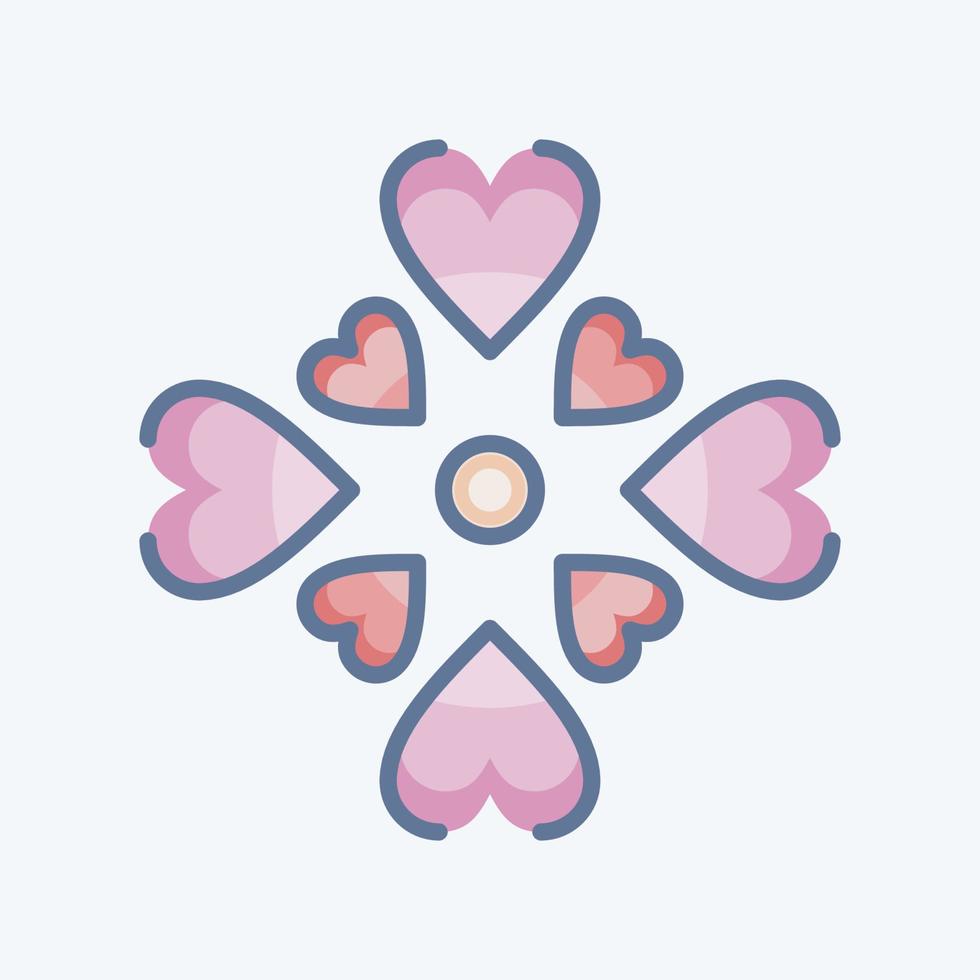 Icon Love. related to Volunteering symbol. doodle style. Help and support. friendship vector