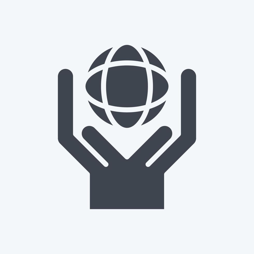 Icon Environmental. related to Volunteering symbol. glyph style. Help and support. friendship vector