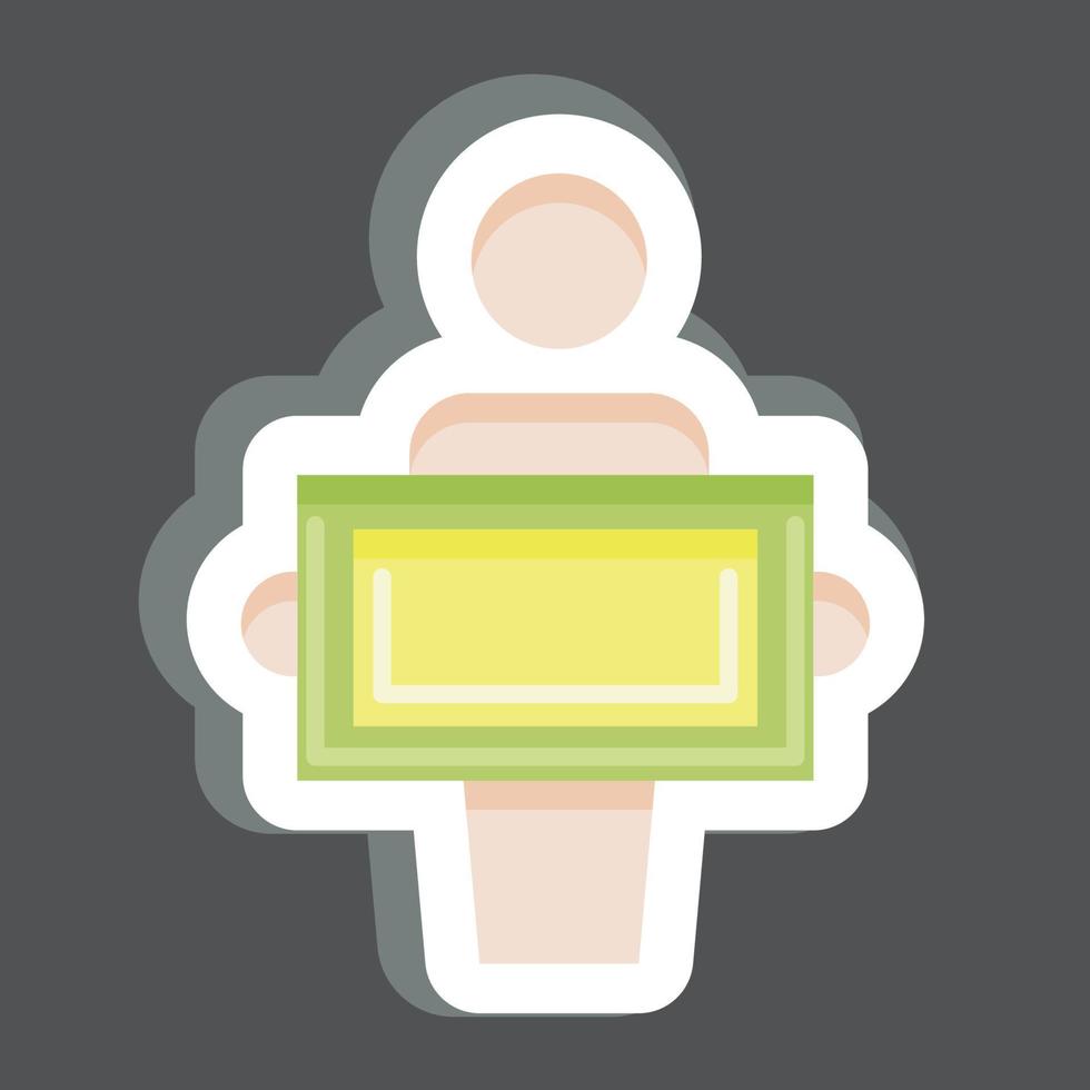 Sticker Donation. related to Volunteering symbol. Help and support. friendship vector