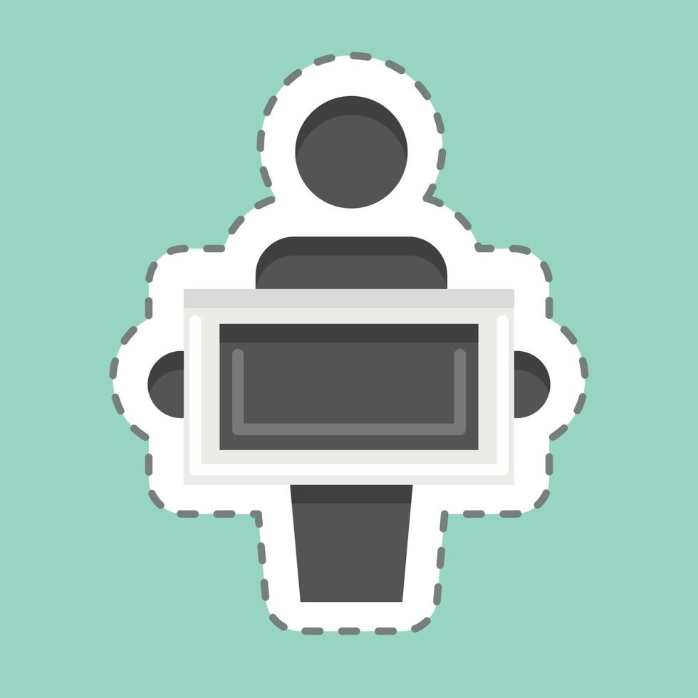 Sticker line cut Donation. related to Volunteering symbol. Help and support. friendship vector