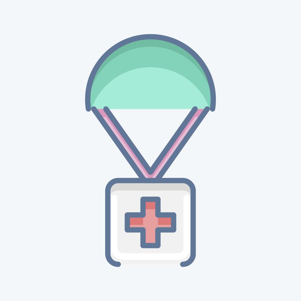 Icon Humanitarian Aid. related to Volunteering symbol. doodle style. Help and support. friendship vector