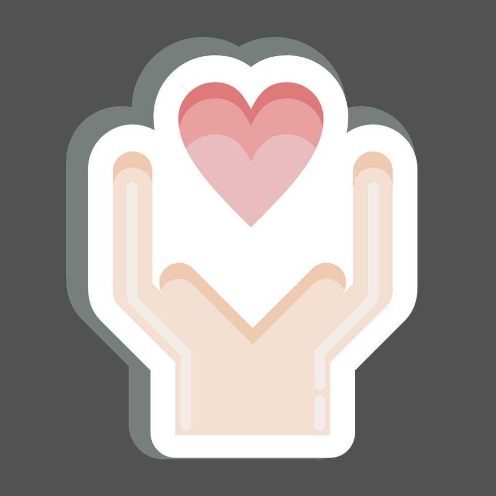 Sticker Kind. related to Volunteering symbol. Help and support. friendship vector