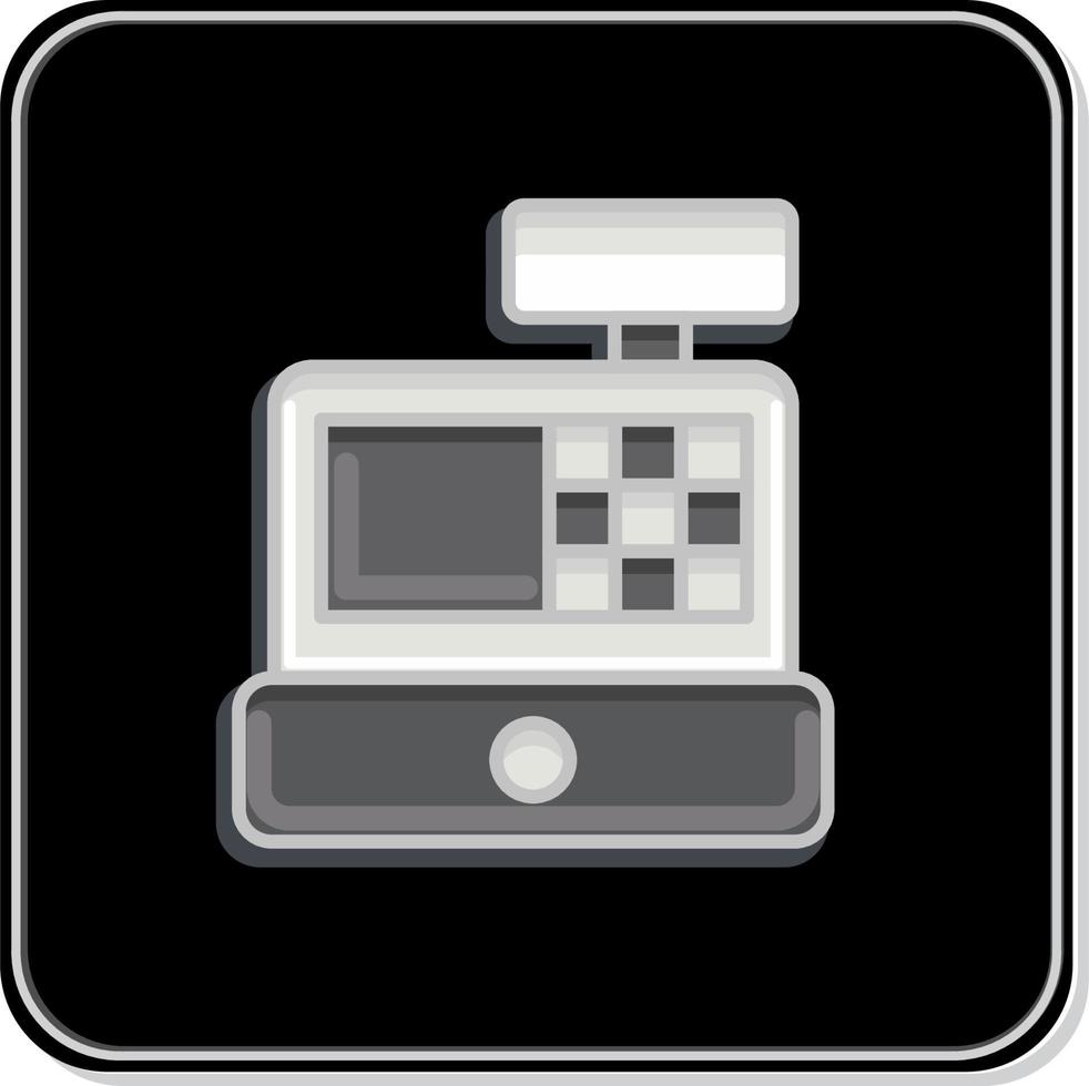 Icon Cash Register. related to Online Store symbol. Glossy Style. simple illustration. shop vector