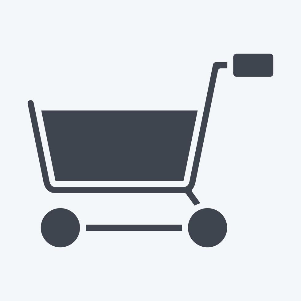 Icon Shopping Cart. related to Online Store symbol. glyph style. simple illustration. shop vector