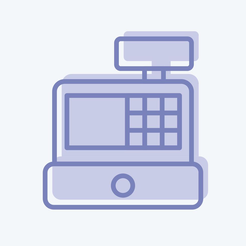 Icon Cash Register. related to Online Store symbol. two tone style. simple illustration. shop vector