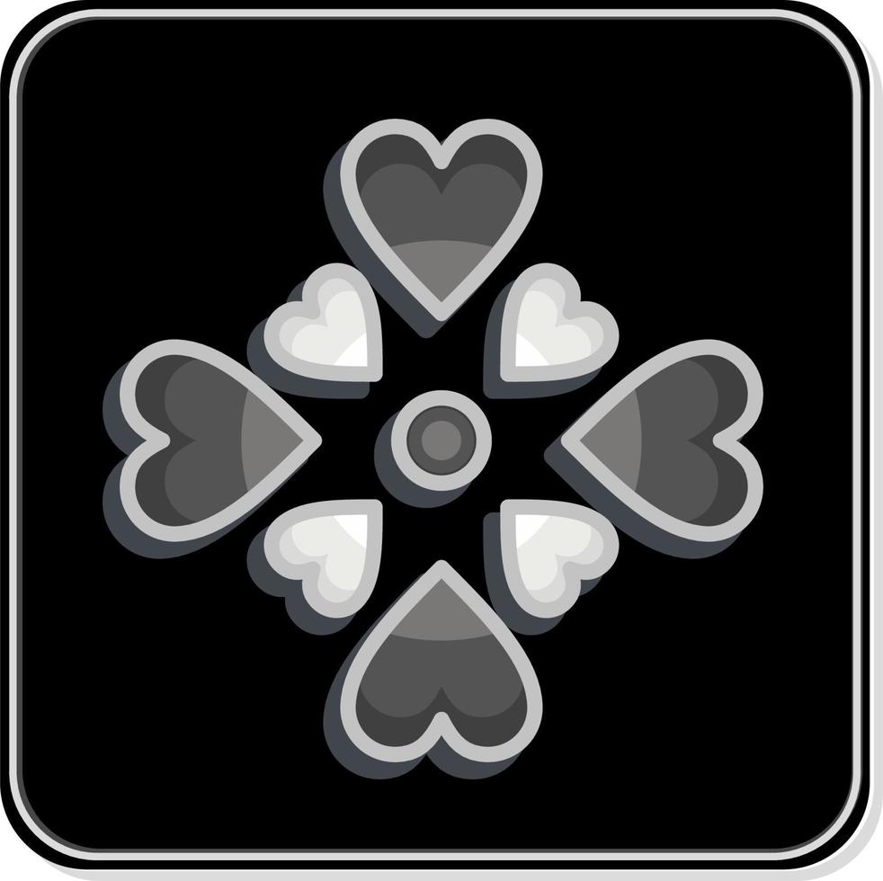 Icon Love. related to Volunteering symbol. Glossy Style. Help and support. friendship vector