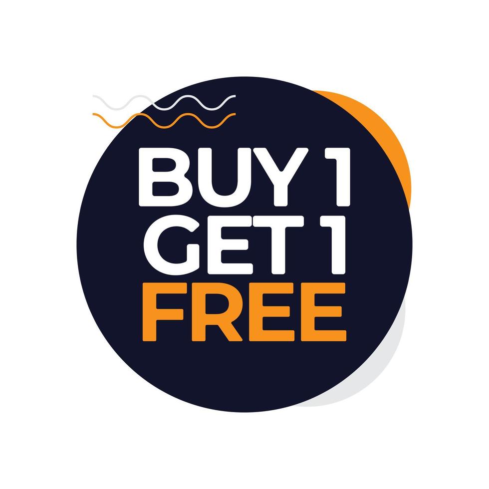 Buy 1 get 1 free banner template vector
