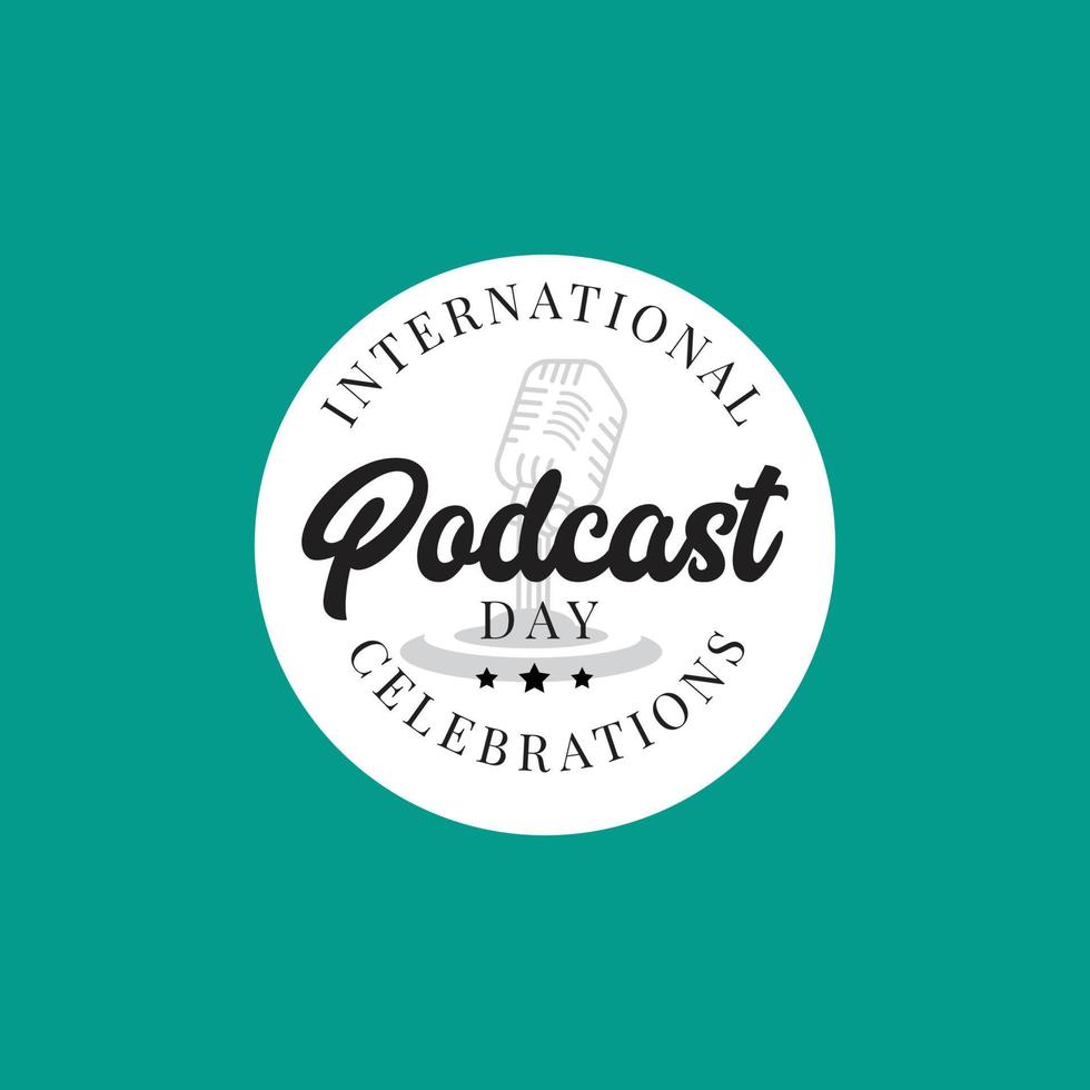 International podcast day template vector